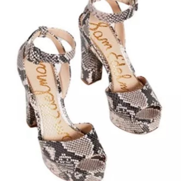 Perfect condition! Sam Edelman Snakeskin Platform Sandals size 8 - Picture 2 of 7
